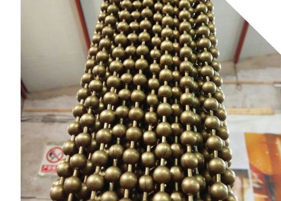 4X6 Stainless Steel Decorative Wire Mesh Ball Chain 8mm Diameter Customized